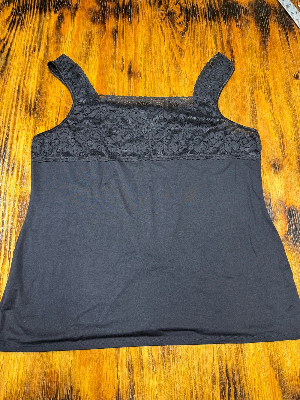 Cato Black Lace-Trim Camisole
